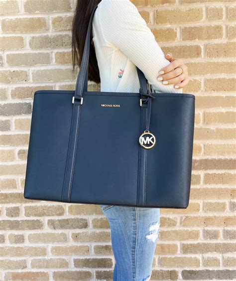 michael kors sady tote blue|Michael Kors sady laptop bag.